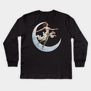 Crescent Moon Kids Long Sleeve T-Shirt